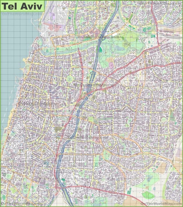 Mapa de calles de Tel Aviv
