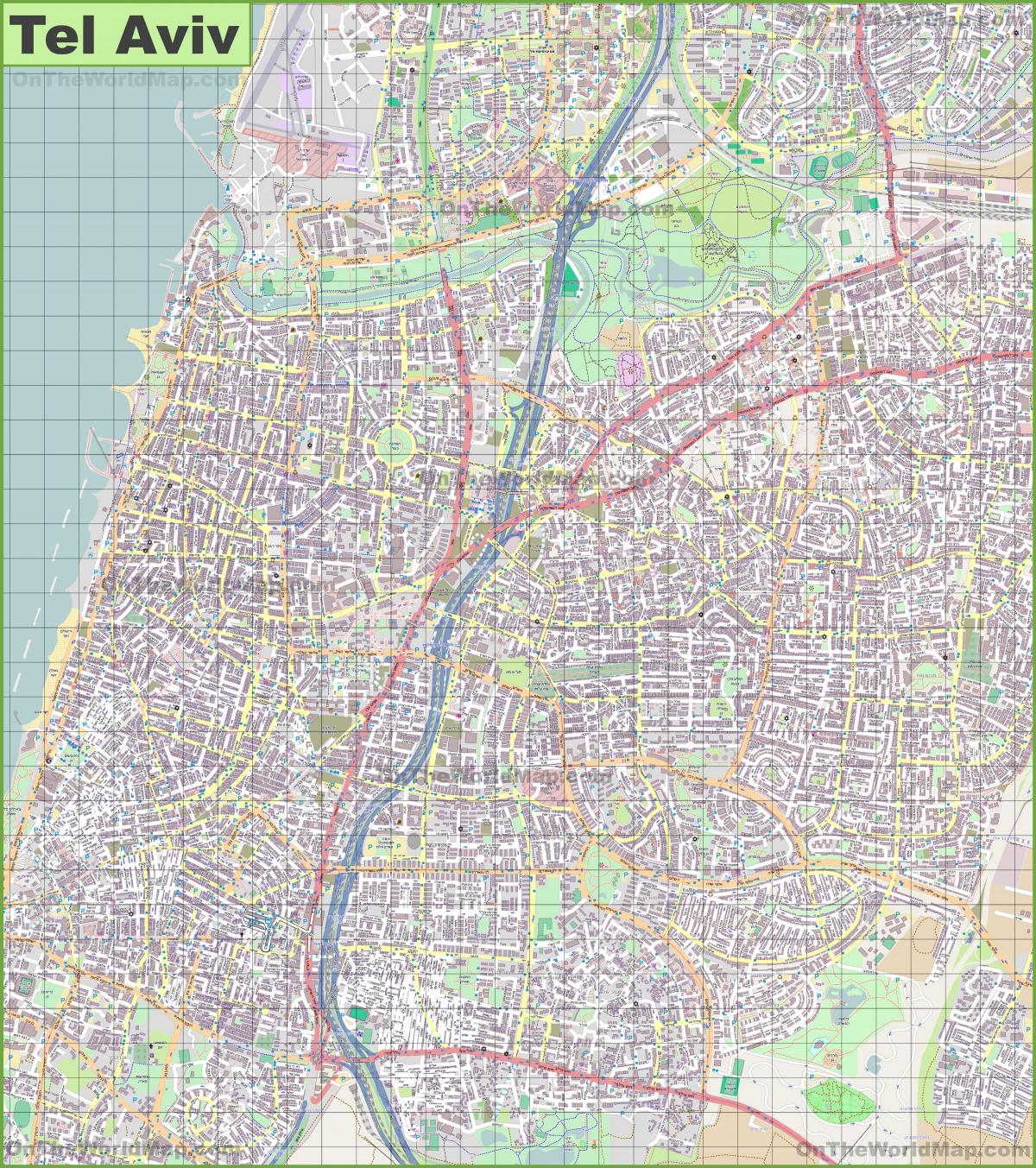 Mapa de calles de Tel Aviv